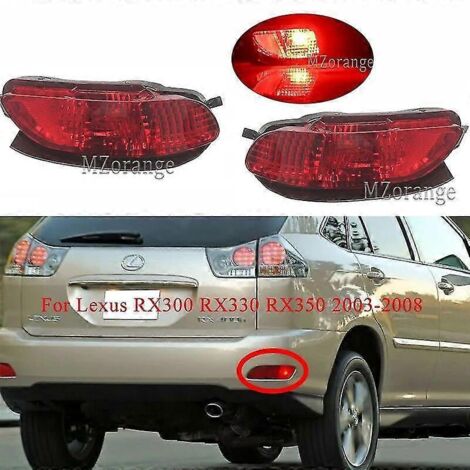 Feu stop arrière pour pare-chocs de Lexus RX300 RX330 RX350 (2003-2008) : feu antibrouillard, feu de signalisation, réflecteur arrière, accessoires de signalisation stop (gauche et droite) (1/3)