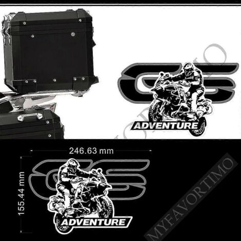 Autocollants pour BMW R1200GS, F850GS, F800GS, R1250GS, F750GS, G310GS, R1150GS, GSA, HP, valises de coffre, bagages, valises en aluminium, Adventure - GS Stickers26 (1/5)