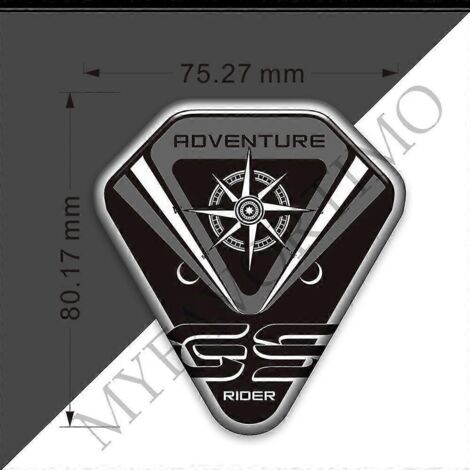 Autocollants 3D pour coffre, style Rallye Adventure, compatibles avec BMW R1200GS, F850GS, F800GS, R1250GS, F750GS, R 1200, 1100, 1250, 850, 800, 750 GS, GSA, HP Adv - Autocollants GS (1 pièce) 11 (1/5)