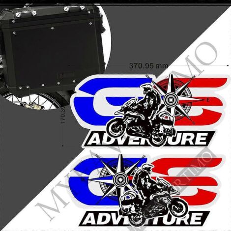 Autocollants pour BMW R1200GS, F850GS, F800GS, R1250GS, F750GS, G310GS et R1150GS (GSA, HP, Adventure), valises latérales, bagages, valises en aluminium (1/5)