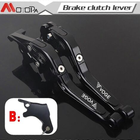 Leviers de frein et d'embrayage réglables et antichute pour motos LONCIN VOGE 500DS, 650DS, 500 R et 500R - Rouge (1/5)