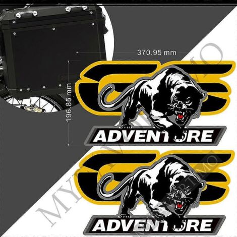 Autocollants pour BMW R1200GS, F850GS, F800GS, R1250GS, F750GS, G310GS, R1150GS, GSA, HP, valises de coffre, bagages, valises en aluminium, Adventure - GS Stickers4 (1/5)