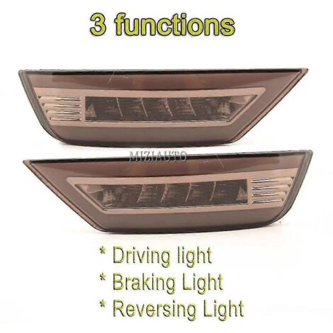 1 paire de réflecteurs de pare-chocs arrière à LED pour Ford Focus 2 Mk2/ Escape Kuga/ Ecosport Hatchback, accessoires auto, feu stop arrière - 3 fonctions (1/4)