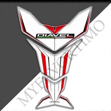 Autocollants pour moto Ducati Diavel 1260s V2 V4 : protection de réservoir, emblème de carénage, logo, garde-boue, pare-brise, protège-mains – Diavel13 (1/5)