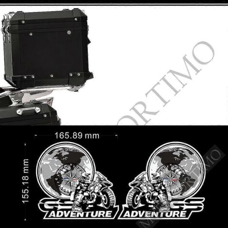 Autocollants pour BMW R1200GS, F850GS, F800GS, R1250GS, F750GS, G310GS, R1150GS, GSA, HP, coffre, valises, bagages, étuis en aluminium, Adventure - GS Stickers25 (1/5)