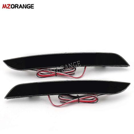 Feux arrière à LED à lentille noire pour pare-chocs avant BMW Série 5 F10 F11 F18 2009-2014, feu stop et feu de recul à LED avec réflecteur. (1/5)