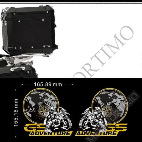 Autocollants pour BMW R1200GS, F850GS, F800GS, R1250GS, F750GS, G310GS, R1150GS, GSA, HP, valises de coffre, bagages, valises en aluminium, Adventure - GS Stickers27 (1/5)
