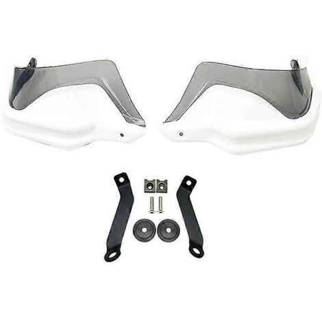 Protège-mains, protections de pare-brise et protection contre le vent pour motos Honda CB500X, CB500F, C et B500 X (2013-2021, 2018, 2019, 2020) - Kit blanc/gris (1/5)