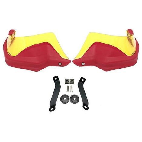 Protège-mains, pare-brise et protection contre le vent pour motos Honda CB500X, CB500F, C et B500 X (2013-2021, 2018, 2019, 2020) - Kit rouge et jaune (1/5)