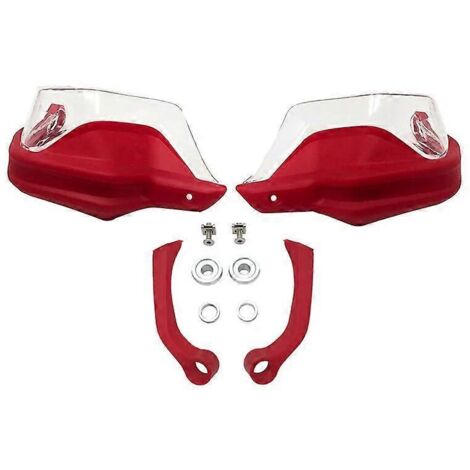 Protège-mains ABS pour moto BMW F900R F900XR F 900 XR F900 R 2019 2020 2021 - Protection pare-brise et mains contre le vent - Rouge transparent (1/5)