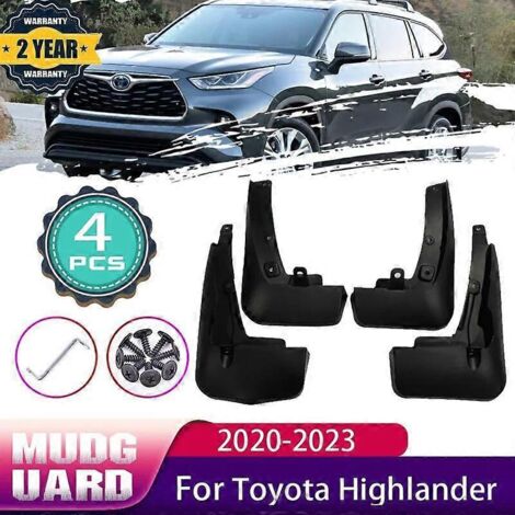 4 bavettes garde-boue pour Toyota Highlander XU70 Kluger 2020 2021 2022 2023 - Accessoires auto (1/5)