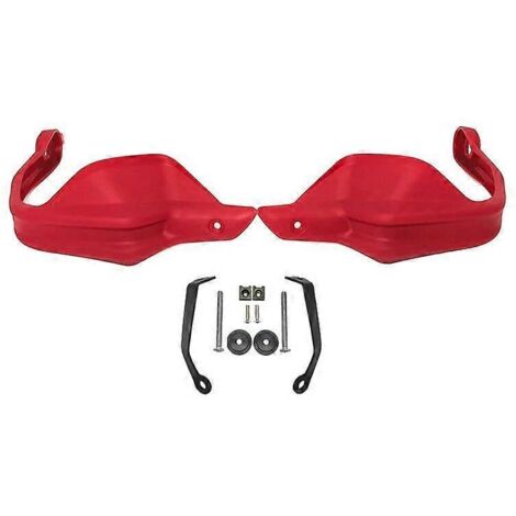 Protège-mains rouges pour motos VOGE 650DS, 650 DS, 500DS, 300DS et 500R. Protection des leviers de frein et d'embrayage, pare-brise inclus. (1/5)