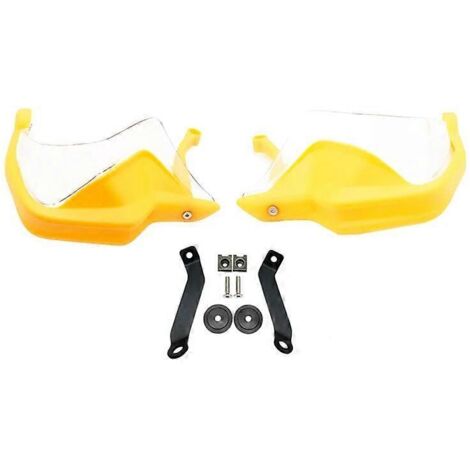 Protège-mains, protections de pare-brise et protection contre le vent pour motos Honda CB650F, CBR650F et CB650R (2014-2021) - Jaune et transparent (1/5)