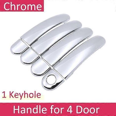Autocollants décoratifs chromés pour poignée de porte de voiture Seat Toledo 1M MK2 (1999-2004) - Accessoires auto - 4 portes, 1 serrure (1/5)