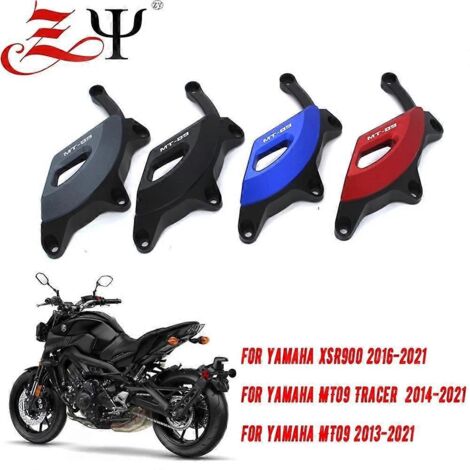 Protection moteur modifiée Yamaha MT-09/MT-09 Tracer XSR900 - Bloc anti-chute noir (1/5)