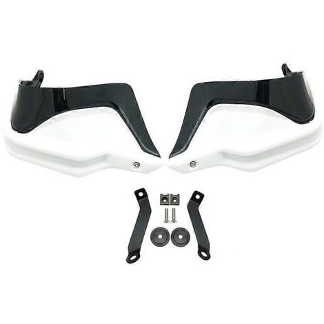 Protège-mains, protections de pare-brise et protection contre le vent pour motos Honda CB500X, CB500F, C et B500 X (2013-2021, 2018, 2019, 2020) - Kit blanc et noir (1/5)
