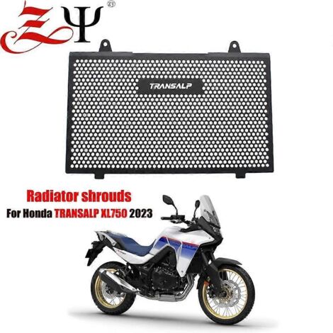 Compatible avec la moto Honda Transalp XL750 2023 : grille de protection de radiateur et de réservoir d'eau modifiés (logo) (1/5)