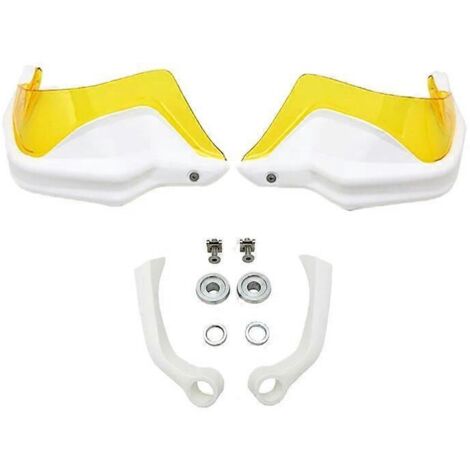 Protège-mains ABS pour moto BMW F900R F900XR F 900 XR F900 R 2019 2020 2021 - Protection pare-brise et mains contre le vent - Kit blanc et jaune (1/5)