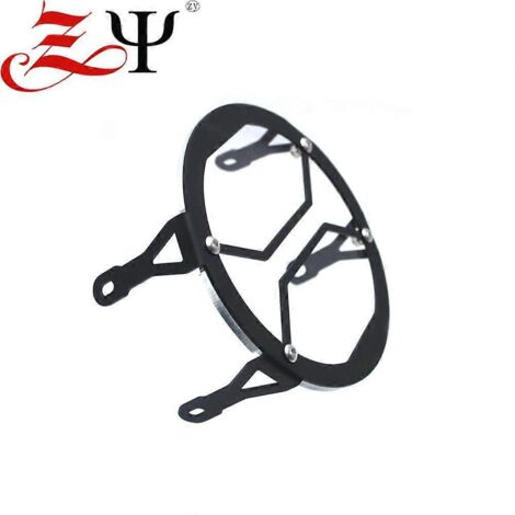Compatible avec Honda Rebel CM300 et CM500 : cache-phare en acrylique avec grille de protection et abat-jour noir. (1/5)
