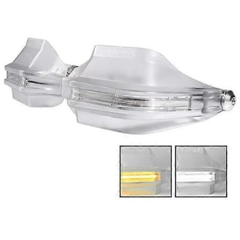 Protège-mains de moto avec clignotants LED pour YAMAHA YZF-R3 YS 250 YS 120 NMAX155 - Blanc avec éclairage (1/5)