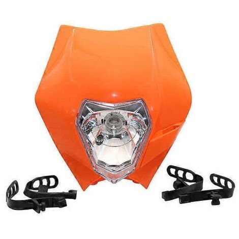 Phare Ghostface pour moto tout-terrain KTM EXC, EXC-F et XC-W, modifié, style Grimace, 12 V - Orange (1/5)