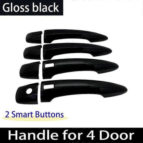 Couvre-poignées de porte noires pour Nissan X-Trail T33 Rogue MK4 4 (2021-2023) - Autocollant décoratif pour voiture - 4 poignées, 2 boutons (1/5)