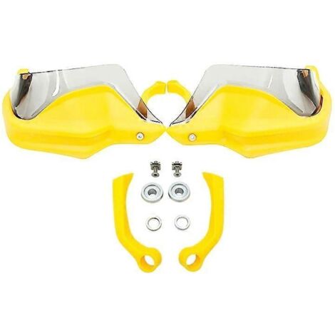 Protège-mains ABS pour moto BMW F900R F900XR F 900 XR F900 R 2019 2020 2021 - Protection pare-brise et mains contre le vent - Kit jaune-gris (1/5)