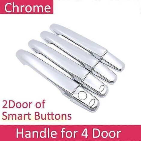Pour Citroën C-Crosser 2007-2011 : autocollants décoratifs, cache-poignées de porte chromé, accessoires auto (poignée à 2 boutons) (1/5)