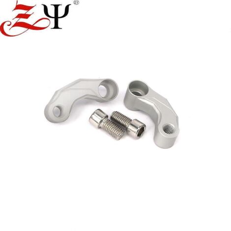 Compatible avec les motos BMW R1200GS Adv et F800 : support de rétroviseur (couleur argent). (1/4)