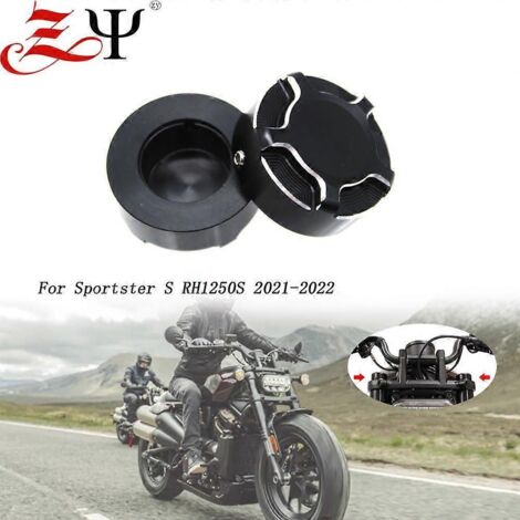 Convient pour Harley Sportster 1250 : cache-amortisseur de fourche avant modifié, cache décoratif de fourche avant – Noir (1/5)