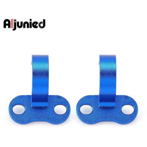 Applicable aux Yamaha YZ450F et 250F : Code de la carte des tubes, manchon de la carte des tubes arrière, collier de serrage du câble, collier de serrage plat arrière pour fourche (bleu). (1/5)