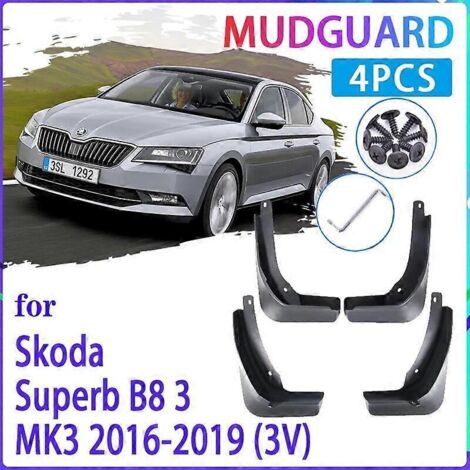 Lot de 4 bavettes garde-boue pour Skoda Superb B8 3 MK3 3V 2016-2019 - Accessoires auto (1/5)
