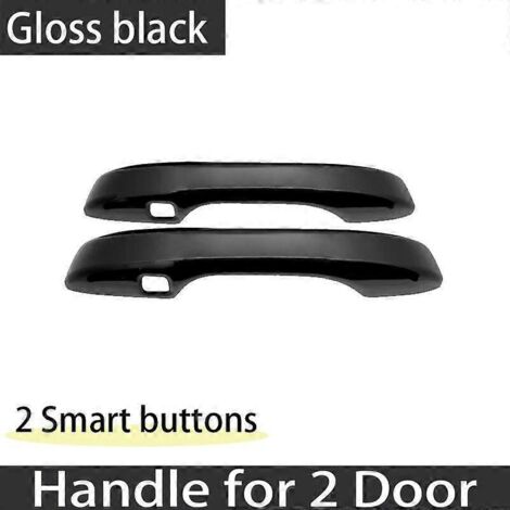 Lot de 4 autocollants noirs brillants pour poignées de porte de Honda Civic 11e génération FE FL Berline 2022-2023 - Accessoires de style pour voiture - 2 portes, 2 trous de serrure (1/5)