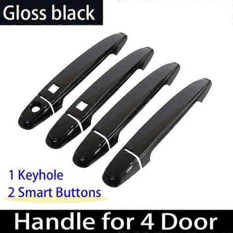 Garnitures de poignées de porte noir brillant pour Toyota Camry 2007, XV40 et Daihatsu Altis 2008-2011 (accessoires auto) - 2 boutons intelligents (1/5)