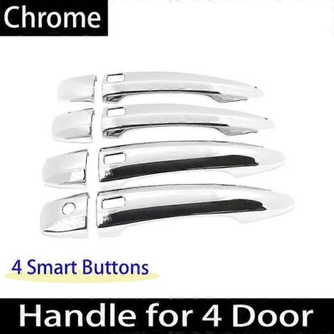 Poignées de porte chromées pour Nissan X-Trail T33 2022 et Rogue MK4 2021-2023 : accessoires, autocollants – 4 poignées, 4 boutons (1/5)