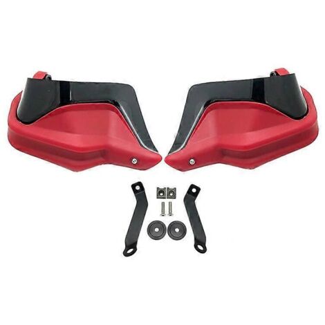Protège-mains, extensions et protection de pare-brise pour moto HONDA CB500X NC750X DCT NC750S NC700X CB400X 2013-2022 2021 - Rouge et noir (1/5)