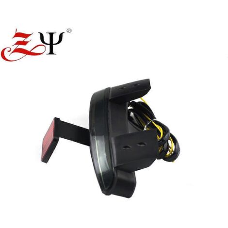 Compatible avec Harley XL883N Iron 09-14, feu arrière à LED modifié avec clignotant et fonction stop - Tea (1/4)
