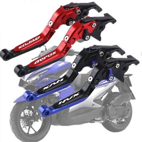 Compatible avec Yamaha NVX155 et Aerox155 : Patin antidérapant de rechange pour klaxon de frein, embrayage, tirette de frein à main – Rouge (1/5)