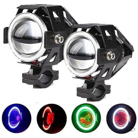 Phares électriques pour moto avec laser, canon U1u2u3u5u7, œil d'ange, pédale, phares LED modifiés pour moto - U1-Argent (1/5)