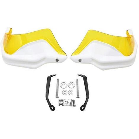 Protège-mains compatibles avec la moto CFMOTO 800MT : protection contre le vent et le vent (blanc et jaune) (1/5)