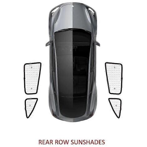 Pare-soleil intégraux pour Tesla Model Y 2023 - Accessoires 2022, 2021, 2020 - Visière de pare-brise panoramique - Accessoires auto - Vitres arrière (1/5)