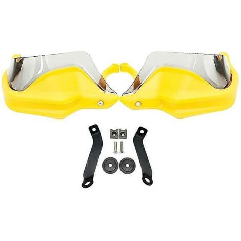 Protège-mains, protections de pare-brise et protection contre le vent pour motos Honda CB650F, CBR650F et CB650R (2014-2021) - Kit jaune-gris (1/5)