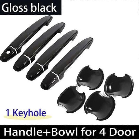 Enjoliveurs de poignées de porte noir brillant pour Toyota Camry 2007, Daihatsu Altis XV40 40 (2008-2011) - Accessoires auto - Poignée sans bouton (1/5)