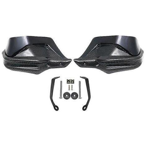 Protège-mains pour motos VOGE 650DS, 650 DS, 500DS, 300DS et 500R : protections pour leviers de frein et d'embrayage, pare-brise inclus – Noir carbone (1/5)