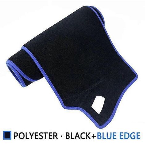 Tapis de tableau de bord pour Peugeot 508, 508sw et 508GT (2010-2018) - Protection solaire intégrée - Accessoire auto - Sans écran LCD - Polyester - Bordure bleue (1/5)