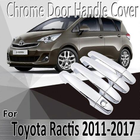 Autocollants de style pour Toyota Ractis Verso-S Space Verso Subaru Trezia 20112017, cache-poignées de porte chromé, accessoires de voiture de rénovation (1/5)