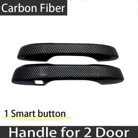 Poignées de porte extérieures de luxe en fibre de carbone pour Honda Civic 11e génération FE FL Berline 2022-2023 : accessoires de carrosserie (2 portes, 1 serrure). (1/5)