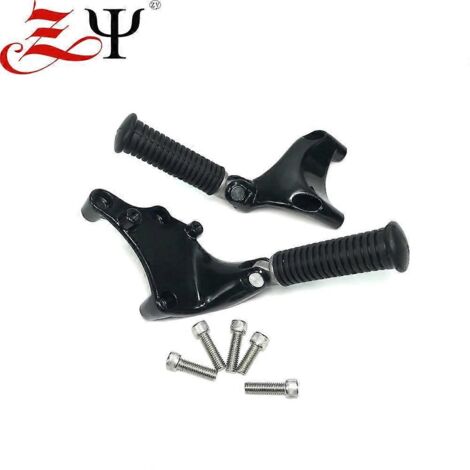 Compatible avec Harley Sportster XL883 1200 : support de pédale arrière fixe modifié (pédale passager) – Noir (1/5)