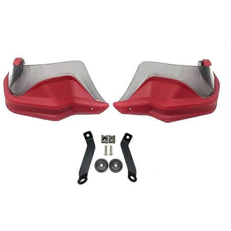 Protège-mains, protections de pare-brise et protection contre le vent pour motos Honda CB500X, CB500F, C et B500 X (2013-2021, 2018, 2019, 2020) - Kit rouge et gris (1/5)