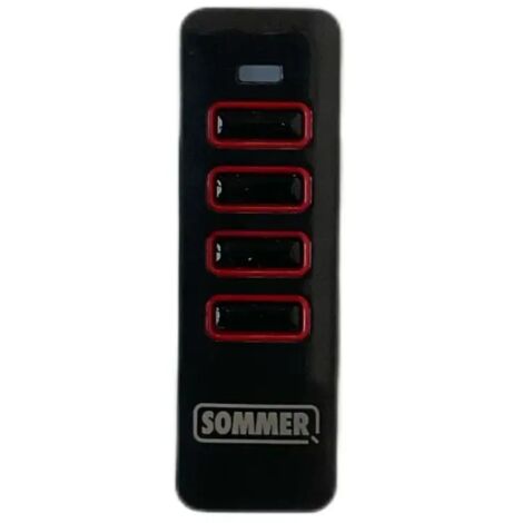 Télécommande Sans Fil SOMMER Pearl SOMloq2 Vibe Twin 4018 4019 4018V000 4019V000 T – Commande Portail et Garage 1 Pièce, Noir